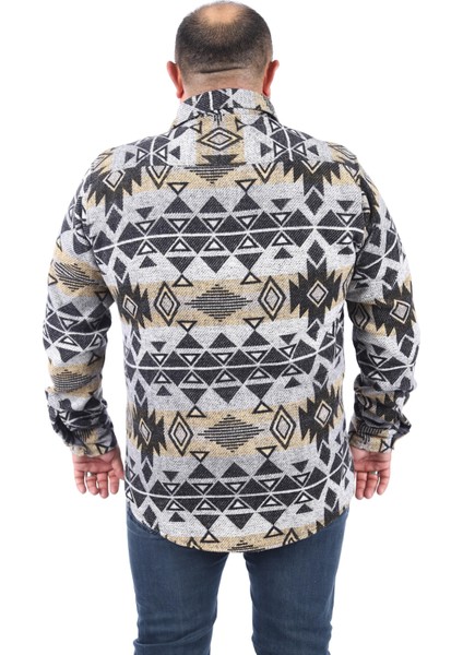 Mocgrande Büyük Beden Oduncu Gömlek Red Apple 22210-SIYAH fırsatları