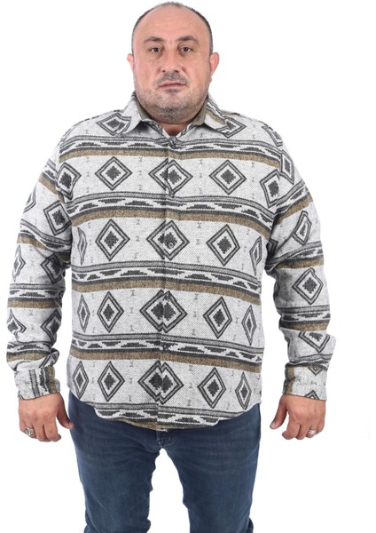 Mocgrande Büyük Beden Oduncu Gömlek Gray Wolves 22213-YESIL fiyatları