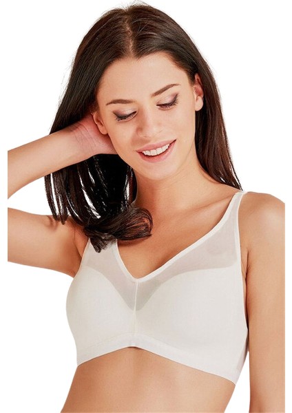 Balensiz Süngerli Tüllü Sütyen 4636