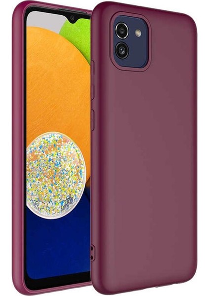 Galaxy A03 Kılıf Lansman Tasarım Iç Yüzeyi Kadife Silikon