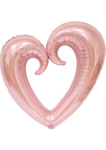 Rose Gold Kalp Folyo Balon Ortası Boş 40 Inç 100 cm
