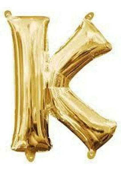 16" Inç 40 cm Folyo Balon Gold Renk ''k'' Harfi