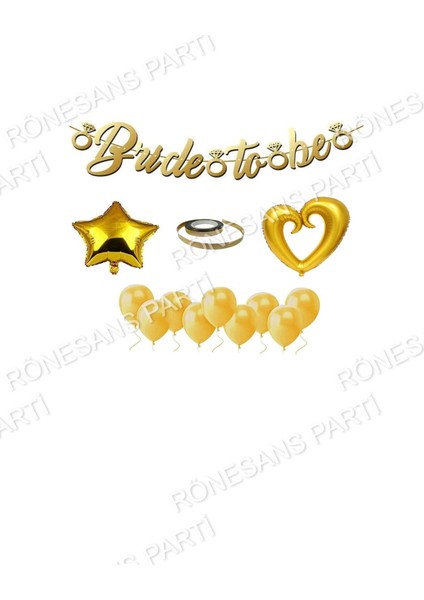 Brıde To Be Bekarlığa Veda Partisi Gold Set