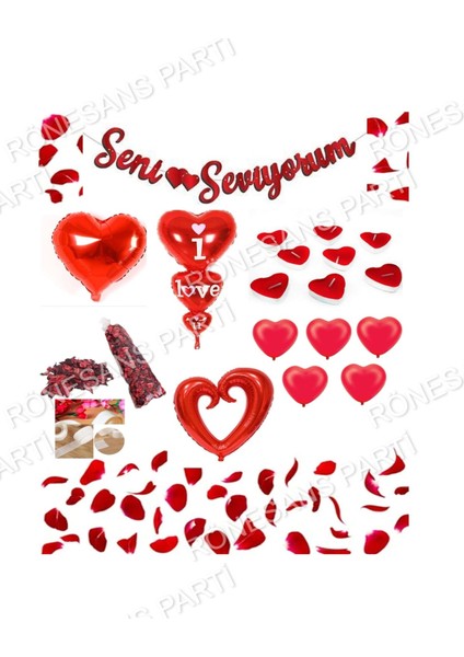 Sevgililer Günü Seni Seviyorum Parti Seti