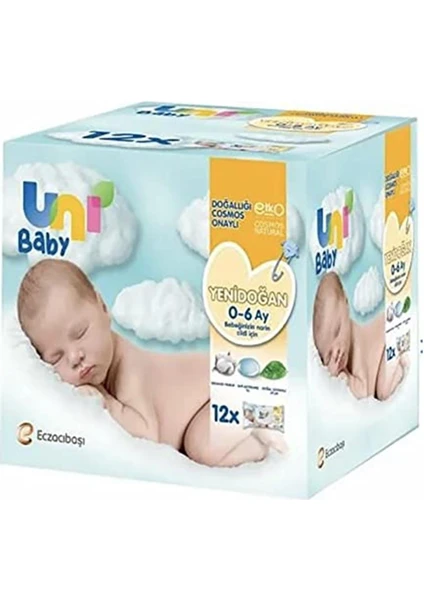 Uni Baby Yenidoğan Islak Mendil 12X40