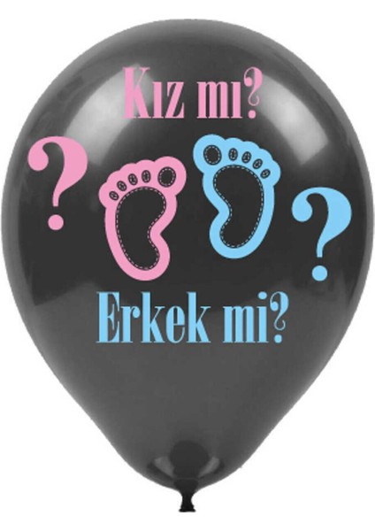 Cinsiyet Partisi Baskılı Balon Kiz Mı Erkek Mi 15 Adet