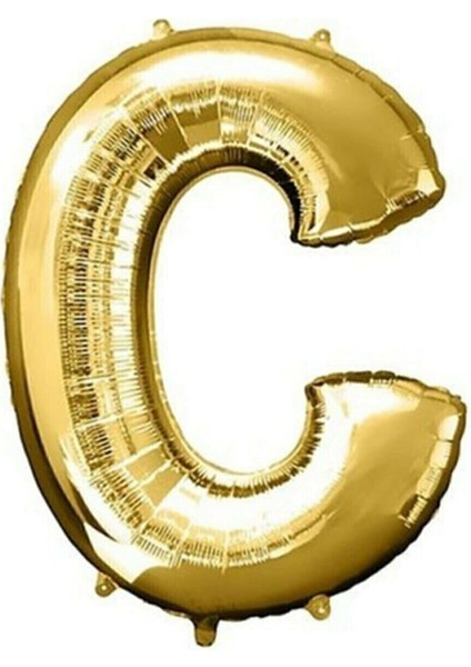 16" Inç 40 cm Folyo Balon Gold Renk ''c'' Harfi