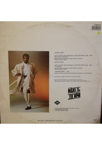 Billy Ocean – Get Outta My Dreams, Get Into My Car 1988 fiyatları