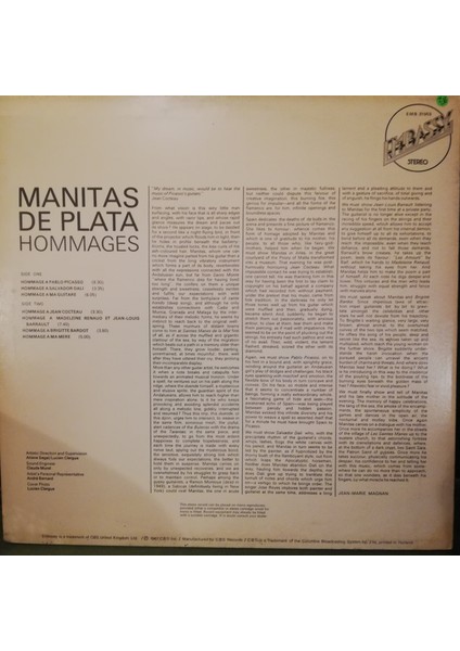 Manitas De Plata – Hommages 1973