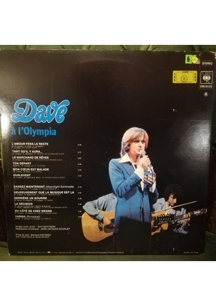 Dave (13) – A L'olympia 1977