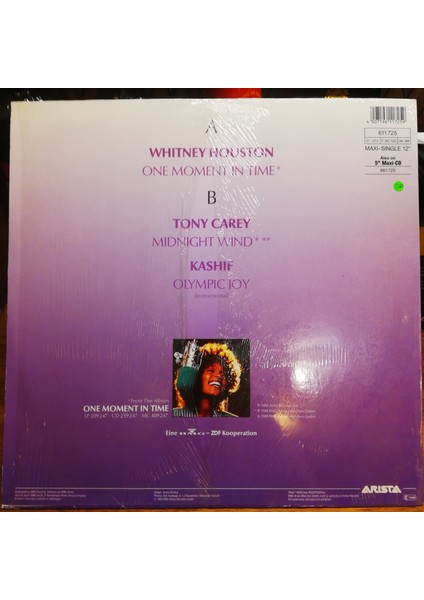Whitney Houston – One Moment In Time 1988 fiyatları
