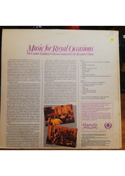 The London Symphony Orchestra Conducted By Alexander Gibson – Music For Royal Occasions