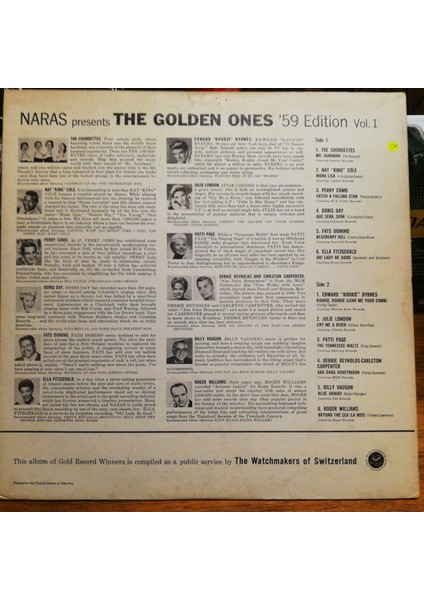 Various – Naras Presents The Golden Ones, 1959 Edition, Vol. 1 fiyatları