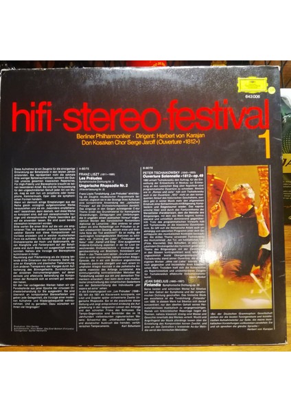 Berliner Philharmoniker, Herbert Von Karajan – Liszt*, Tschaikowsky*, Sibelius* – Hifi-Stereo-Festival 1 fiyatları
