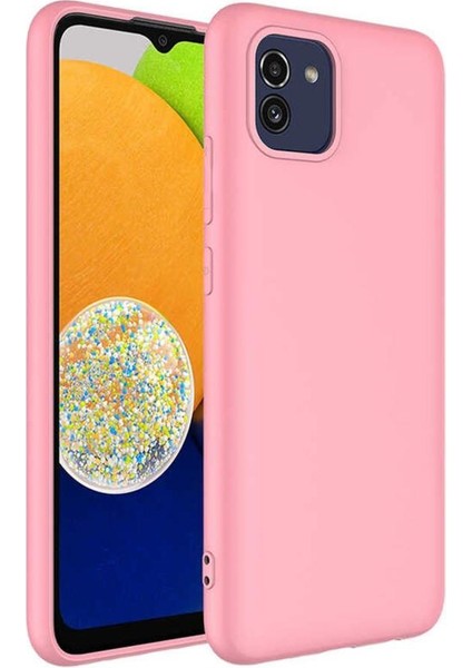Galaxy A03 Kılıf Lansman Tasarım Iç Yüzeyi Kadife Silikon