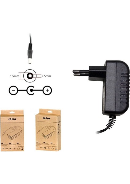 26.5V 370MA-500MA (0.37A-0.5A) Adaptör - Şarj Aleti Retro