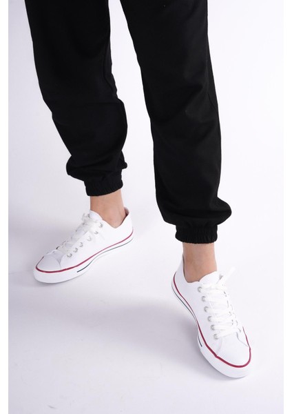 Unisex Beyaz Keten Ayakkabi