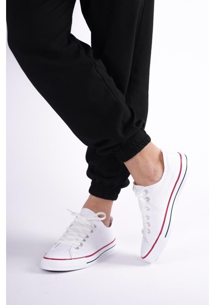 Unisex Beyaz Keten Ayakkabi