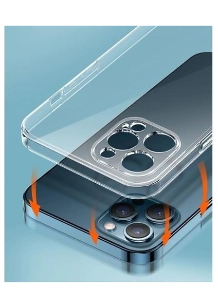 iPhone 14 Pro Max Uyumlu (14 Pro Max) Kamera Korumalı Soft Şeffaf Silikon Kılıf