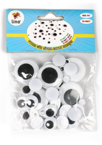 Oynar Göz Karışık Siyah Beyaz 50'li