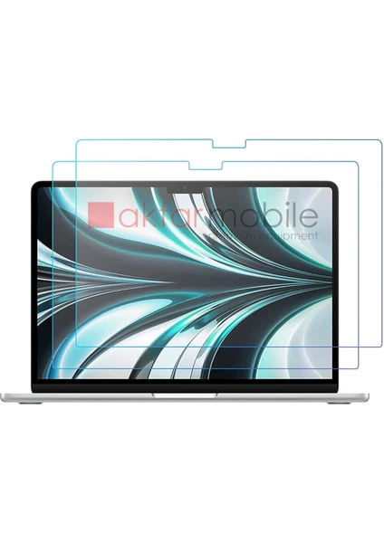 MacBook Air M2 13.6" 2022 A2681 Uyumlu Ekran Koruyucu - 2 Adet - Ultra Ince & Kırılmaz & Tam Uyum