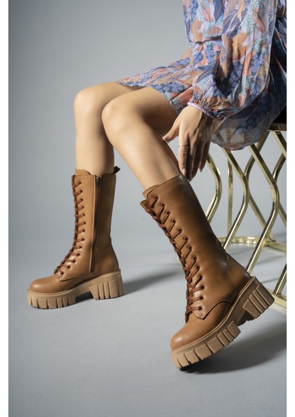 Taba Cilt Kadın Postal Çizme 0012810 fırsatları