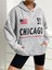 Kadın 97 Chicago 1845 Baskılı Oversize Sweatshirt 5