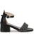 Kiko 765 Çatlak Günlük Kız Çocuk 3 cm Topuk Sandalet Ayakkabı Siyah 4