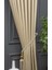 Bej Petek Kadife Dokulu Fon Perde, 1/2 Seyrek Pile, 80 x 240 cm 3