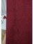 Bordo Petek Kadife Dokulu Fon Perde, Pilesiz Düz Dikim Ekstrafor Büzgü, 100 x 260 cm 5