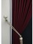 Bordo Petek Kadife Dokulu Fon Perde, 1/2 Seyrek Pile, 50 x 270 cm 3