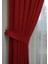 Kırmızı Petek Kadife Dokulu Fon Perde, 1/2.5 Normal Pile, 50 x 250 cm 2