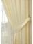 Krem Petek Kadife Dokulu Fon Perde, 1/2 Seyrek Pile, 50 x 270 cm 3