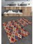 Turunculu Kilim Desenli 2'li Büyük Boy Banyo Paspas Seti 1