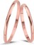 Pembe Altın Çift Alyans 1,5mm 1