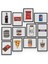 Atıştırmalık 12 Parça Mdf (Ahşap) Tablo Ofis Boyu 30 x 30 cm cm 2