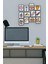 Fast Food 12 Parça Mdf (Ahşap) Tablo Ofis Boyu 30 x 30 cm cm 1