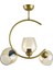 Mosso Özel Tasarım Spor Modern Dekoratif Salon Gold Eskitme Renk Bal 110 Camlı 3 Lü Avize 1