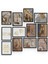 Altın Sarısı 12 Parça Mdf (Ahşap) Tablo Ofis Boyu 30 x 30 cm cm 2