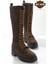 Dark Brown Leather Kadın Bot & Bootie HD0777002801 1