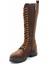 Dark Brown Leather Kadın Bot & Bootie HD0777002801 5