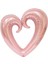 Rose Gold Kalp Folyo Balon Ortası Boş 40 Inç 100 cm 1