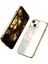 Iphone 14 Uyumlu Kılıf Kamera Çıkıntılı Koruma Kenar Parlak Gold Lazer Kesim Silikon Pc Kapak 1