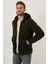 Regular Fit Fermuarlı Kapüşonlu Polar Hırka Erkek Hırka 5909005 2