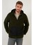 Regular Fit Fermuarlı Kapüşonlu Polar Hırka Erkek Hırka 5909005 4