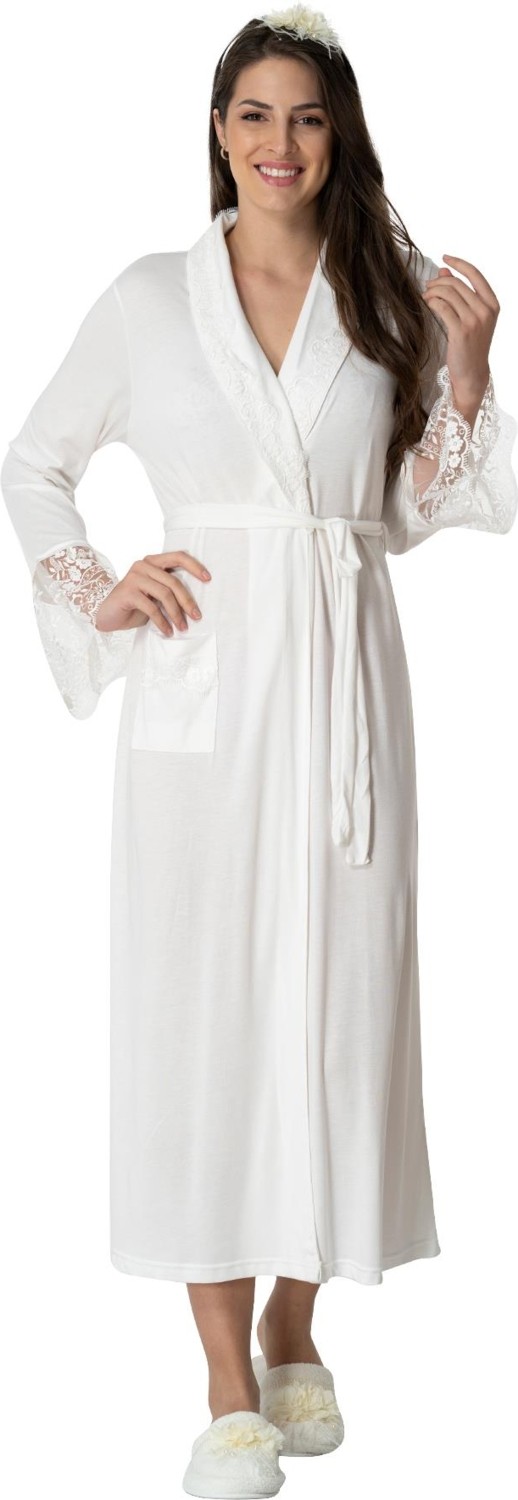 Mecit Pijama Mecit 1924 Ekru Dört Parça Hamile Lohusa Set görsel 4