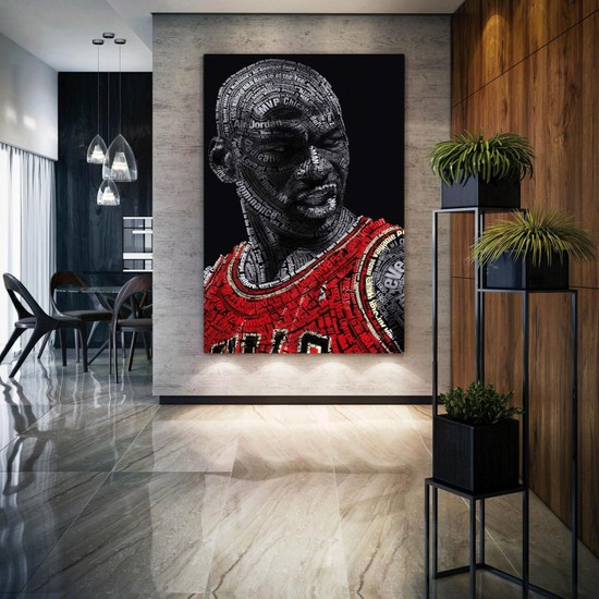 SML Tablo Michael Jordan Art Chicago Bulls Basketbol Nba Fiyatı