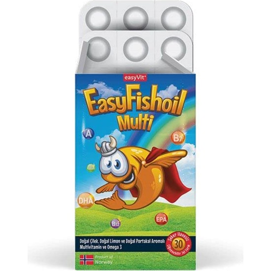 Easy Fish Oil Easyfishoil Multi + Omega 3 30 Çiğnenebilir Fiyatı