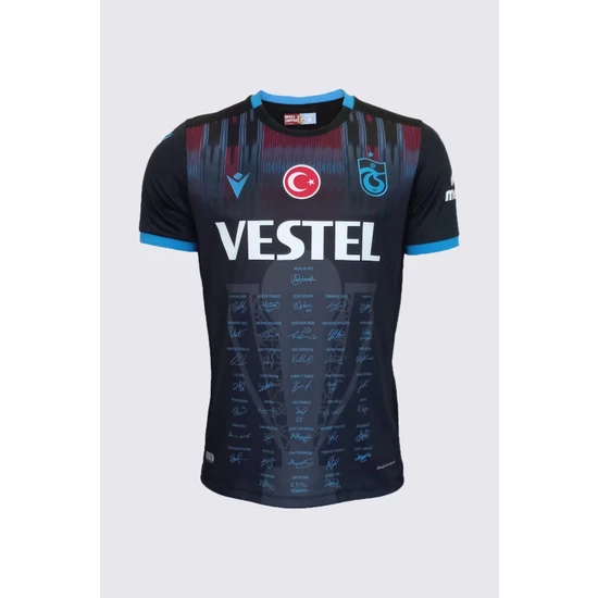 Trabzonspor Macron Şampiyonluk Sezonu Özel Tek Tarafı Imzalı Siyah Keşanlı Forma