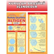 Gülen Uçurtma / D-Monte Kumaş Altıgen Uçurtma Yapım Seti - Ahşap Çıtalı (Orta Boy)